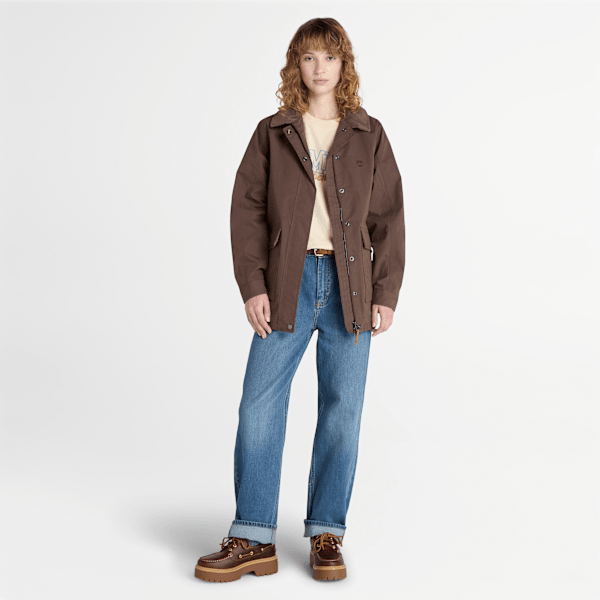 Timberland Wenham Waterproof Barn Coat Chocolate Brown Women'S