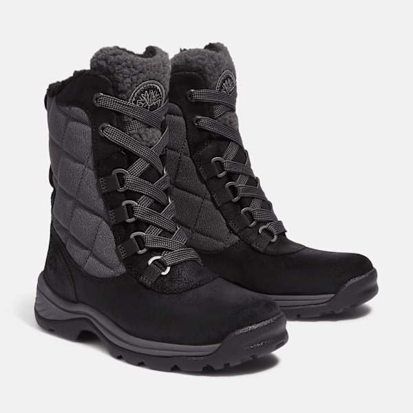 Timberland White Ledge Tall Waterproof Snow Boot Black Suede Women'S