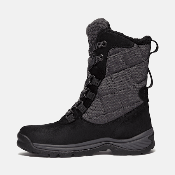 Timberland White Ledge Tall Waterproof Snow Boot Black Suede Women'S