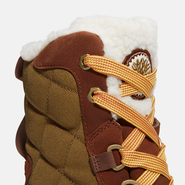 Timberland White Ledge Tall Waterproof Snow Boot Medium Brown Suede Women'S