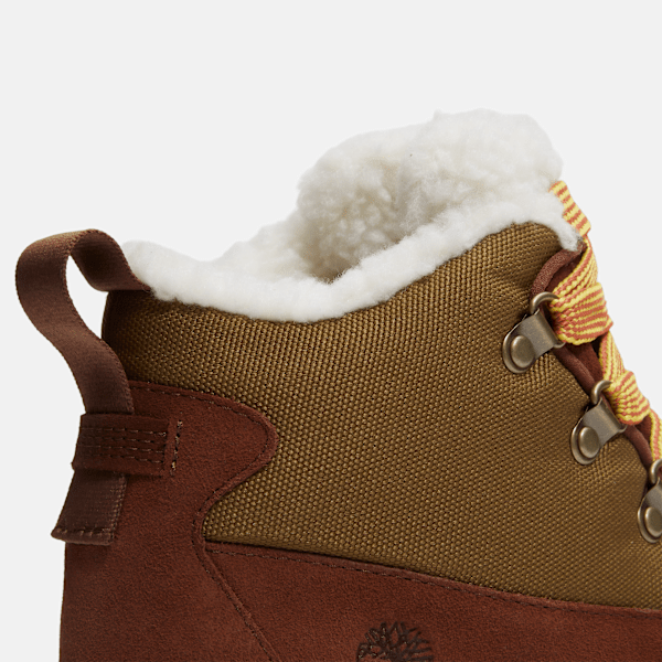 Timberland White Ledge Waterproof Snow Boot Brown Suede/Gold Women'S