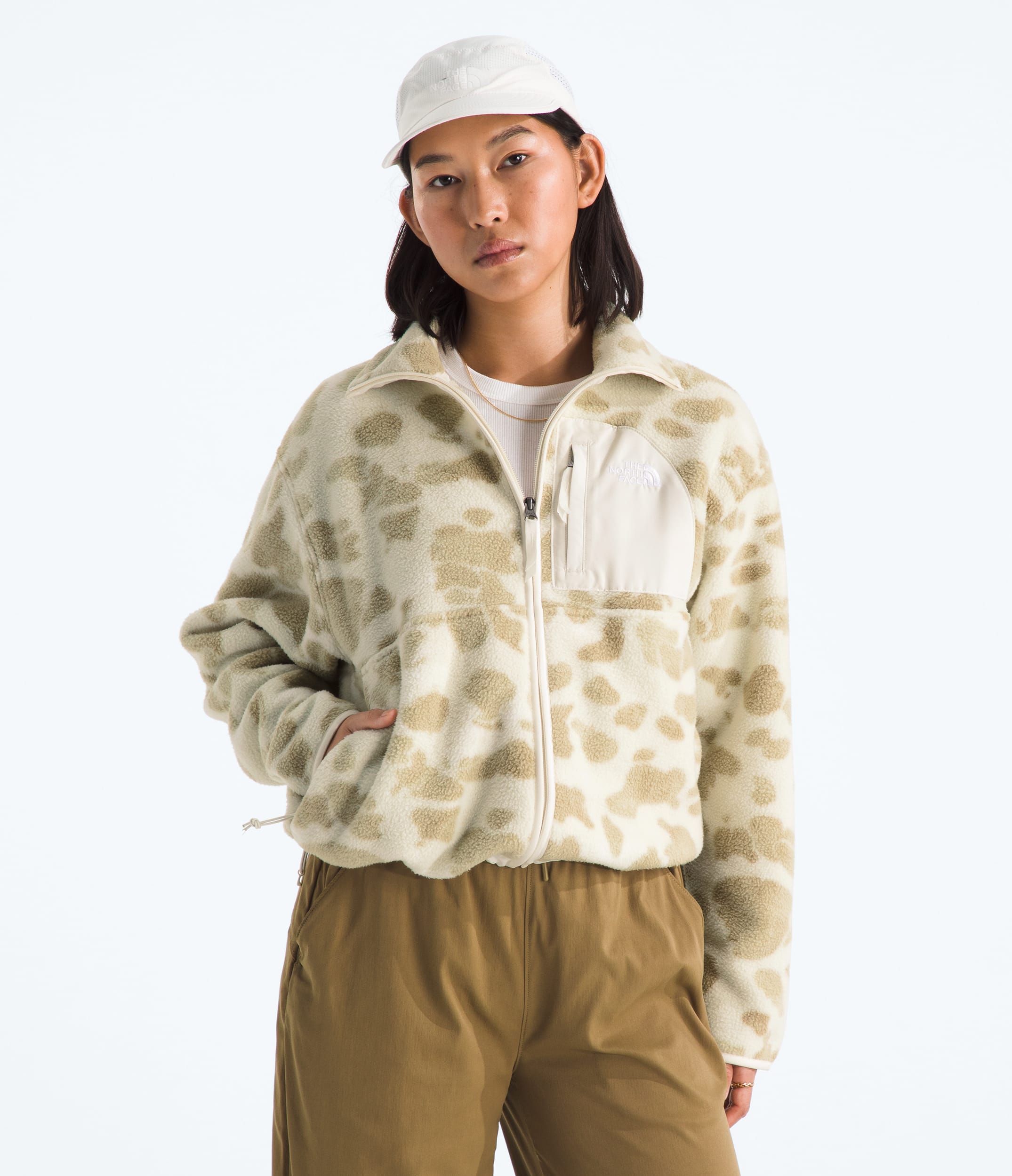 The North Face Women’s Yumiori Off Peak Full-Zip Jacket—Print Pale Khaki Heritage Print