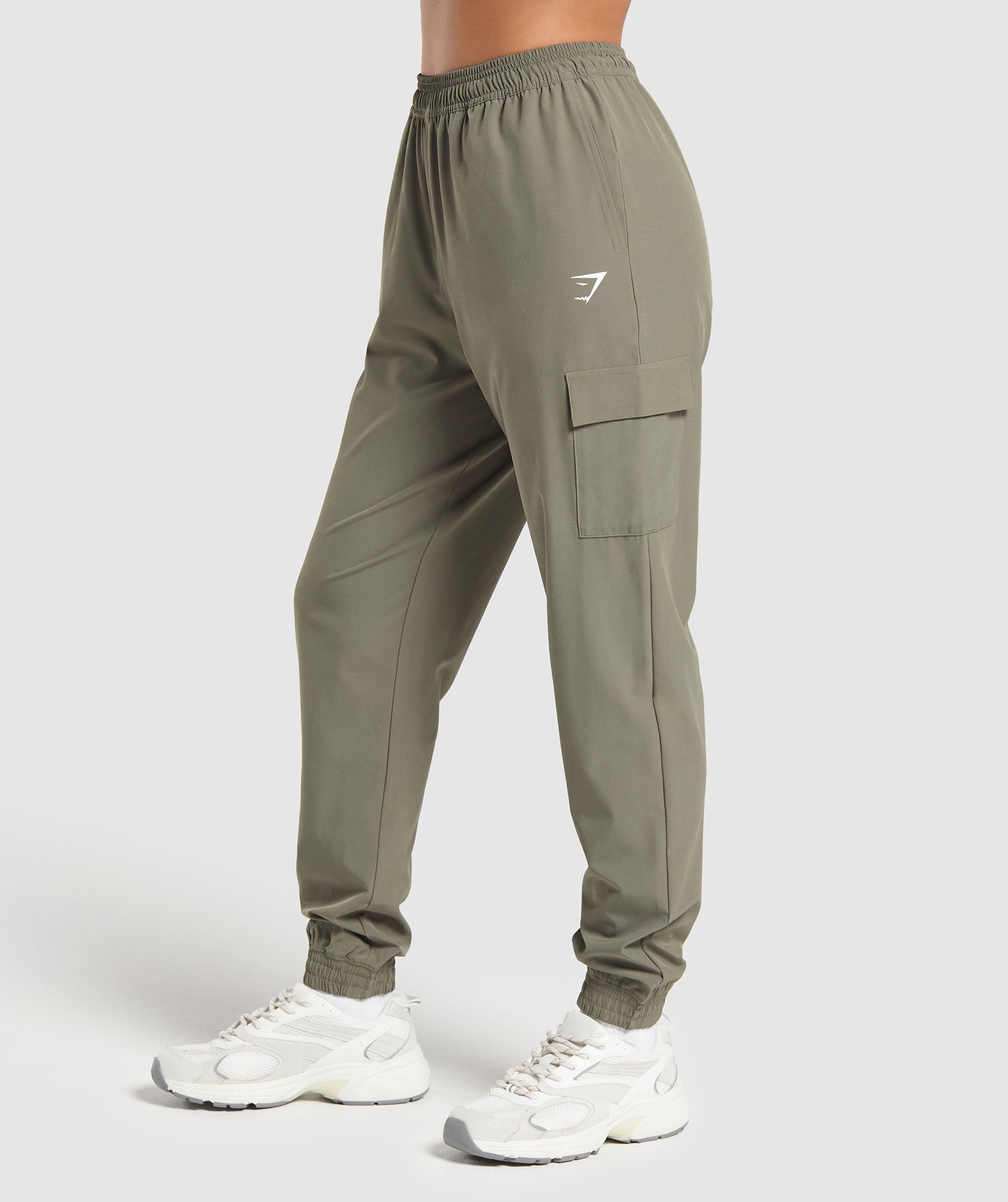 Women's Gymshark Woven Cargo Pant Base Green