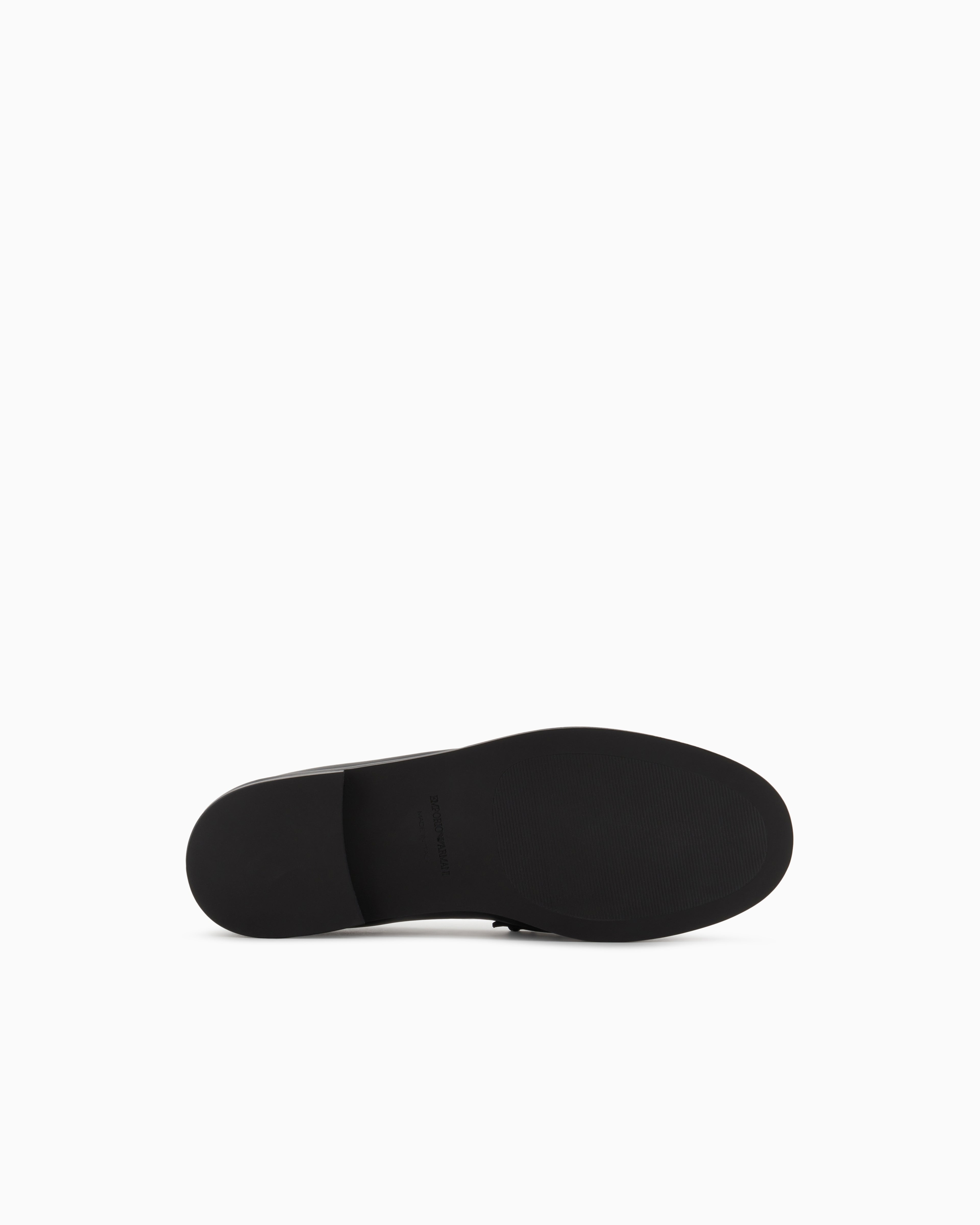 Emporio Armani Smooth Leather Loafers Black