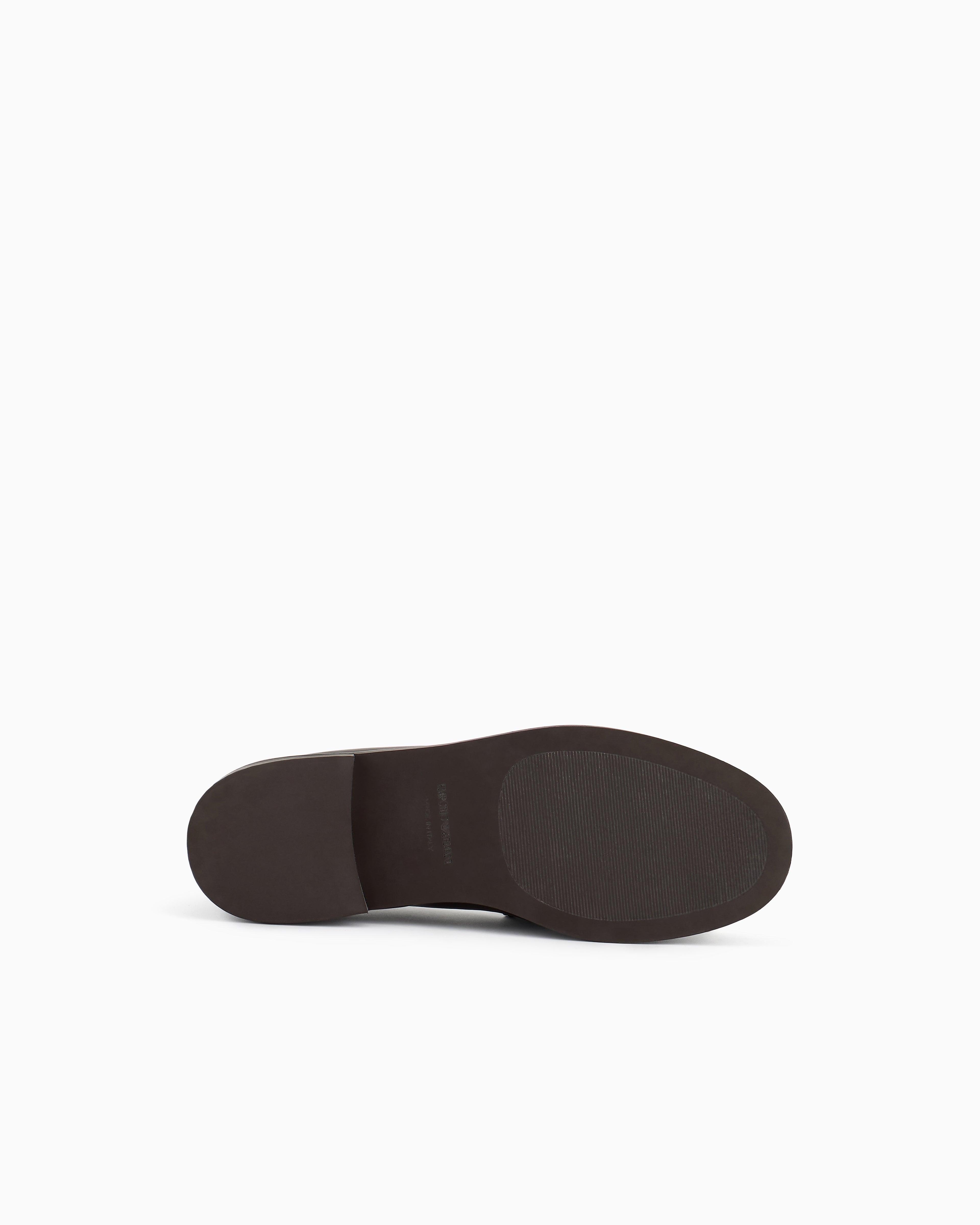 Emporio Armani Smooth Leather Loafers Brown