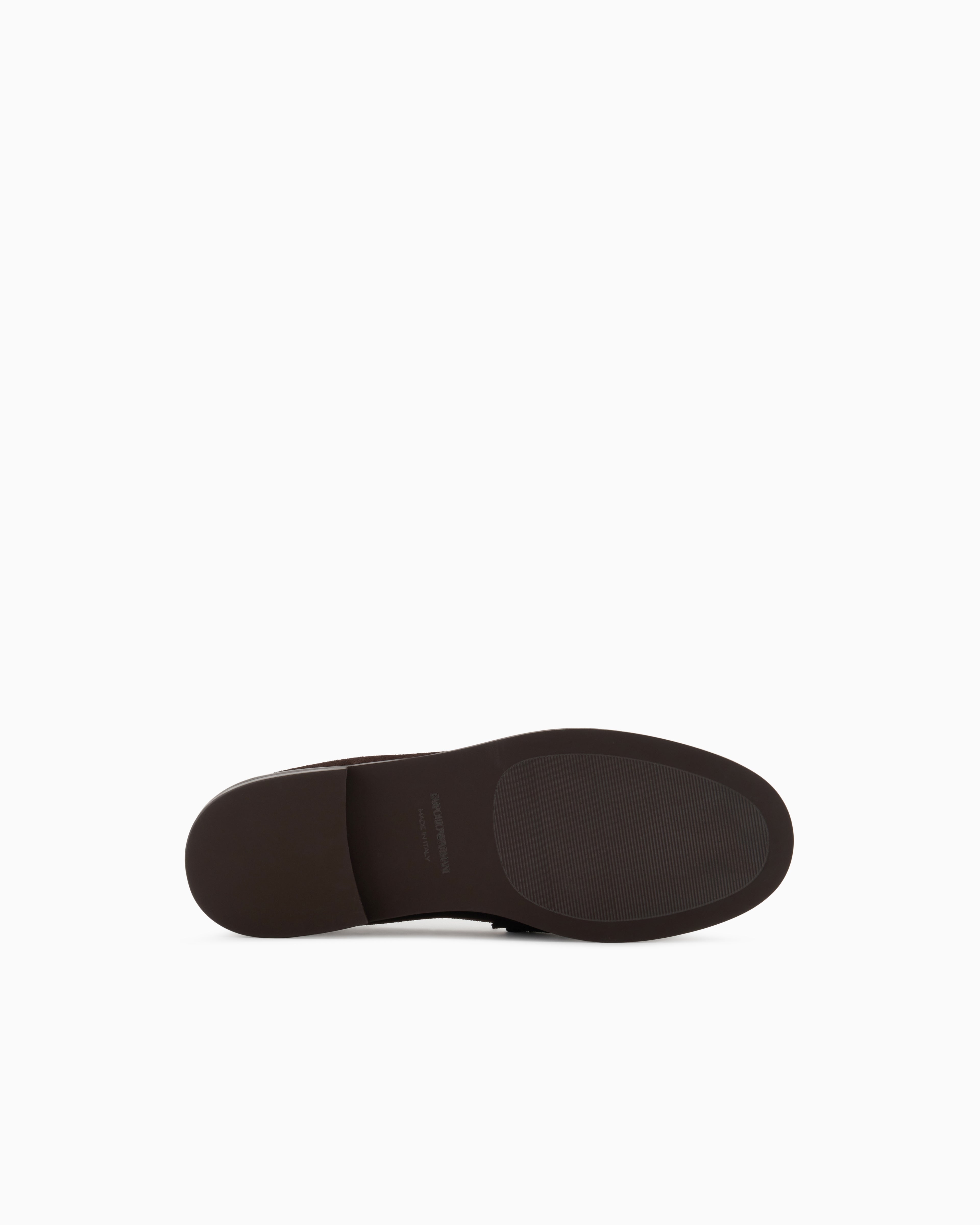 Emporio Armani Suede Loafers Brown