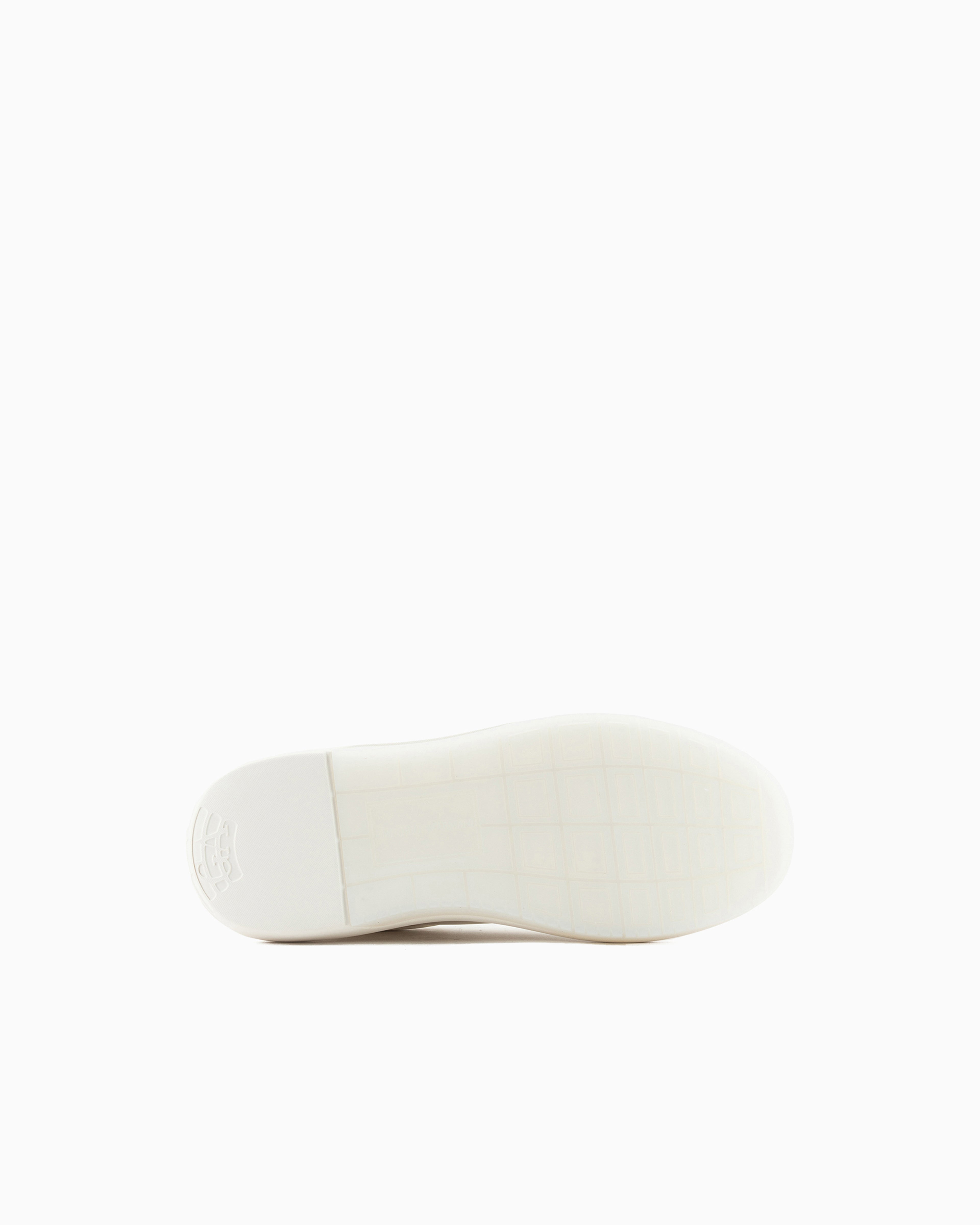 Emporio Armani Leather Sneakers With Side Logo White