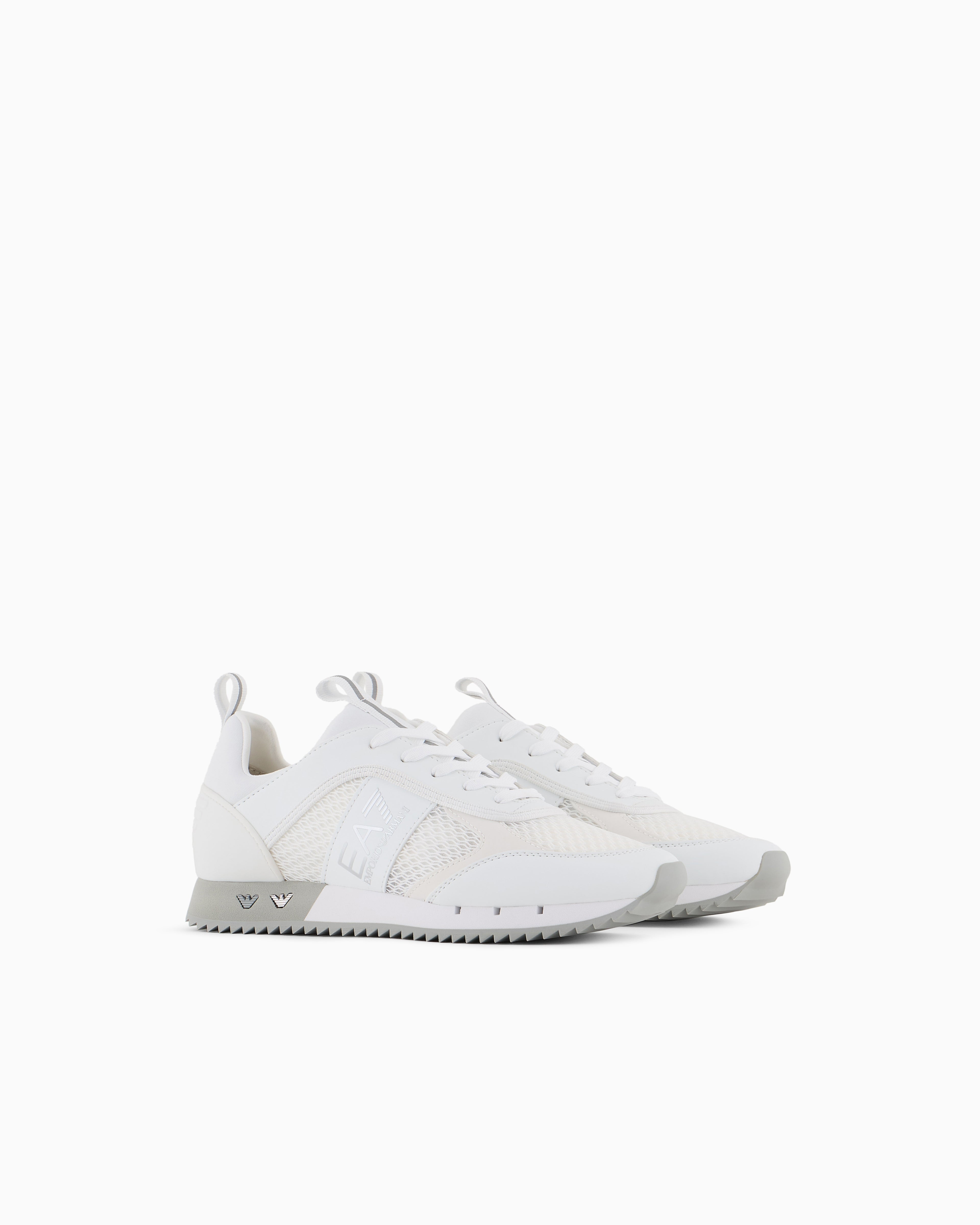 Ea7 Black And White Carbon Sneakers White
