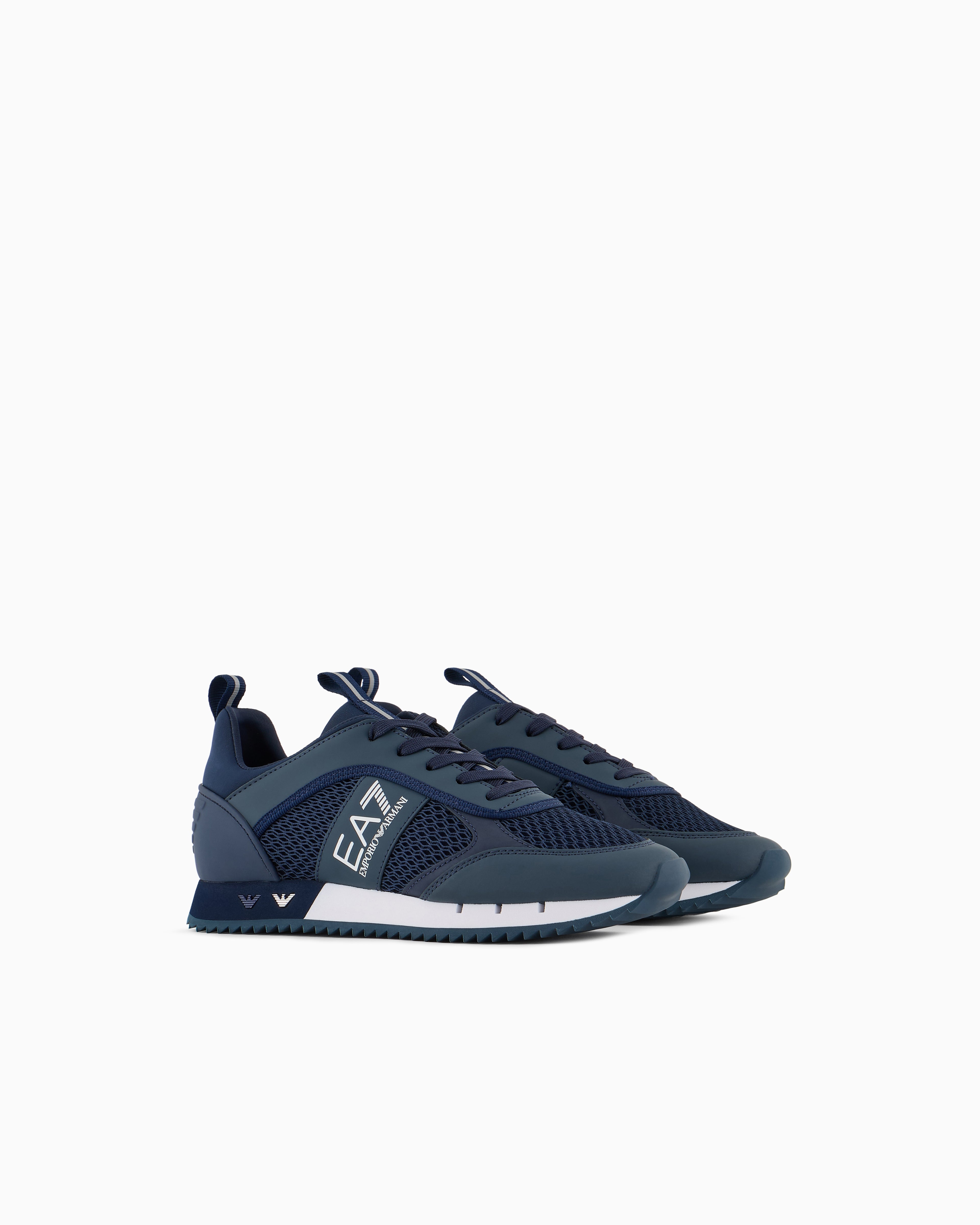 Ea7 Black And White Carbon Sneakers Navy Blue