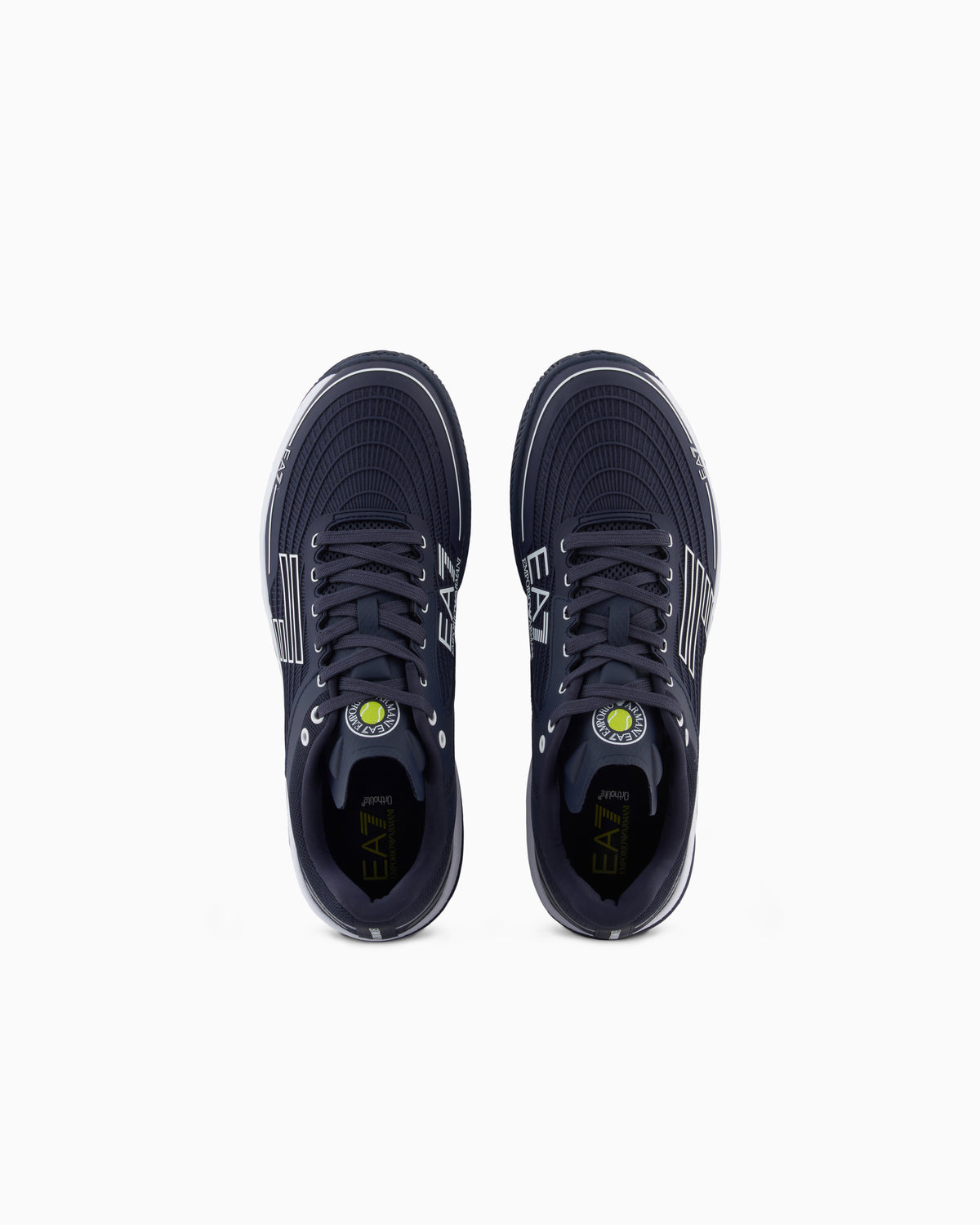 Ea7 Tennis Sneaker In Fabric With Rubber Sole New Tennis Clay Blue