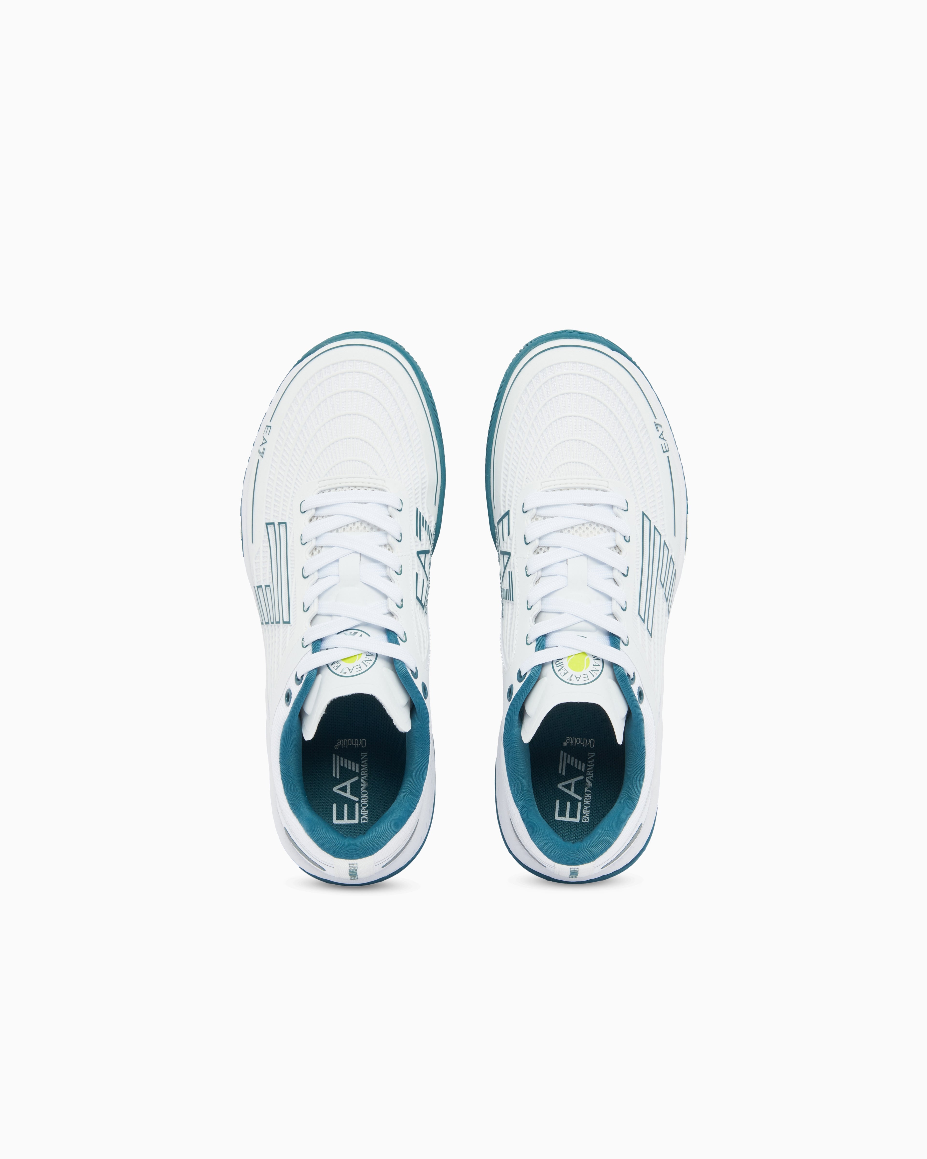 Ea7 Tennis Sneaker In Fabric With Rubber Sole New Tennis Clay White