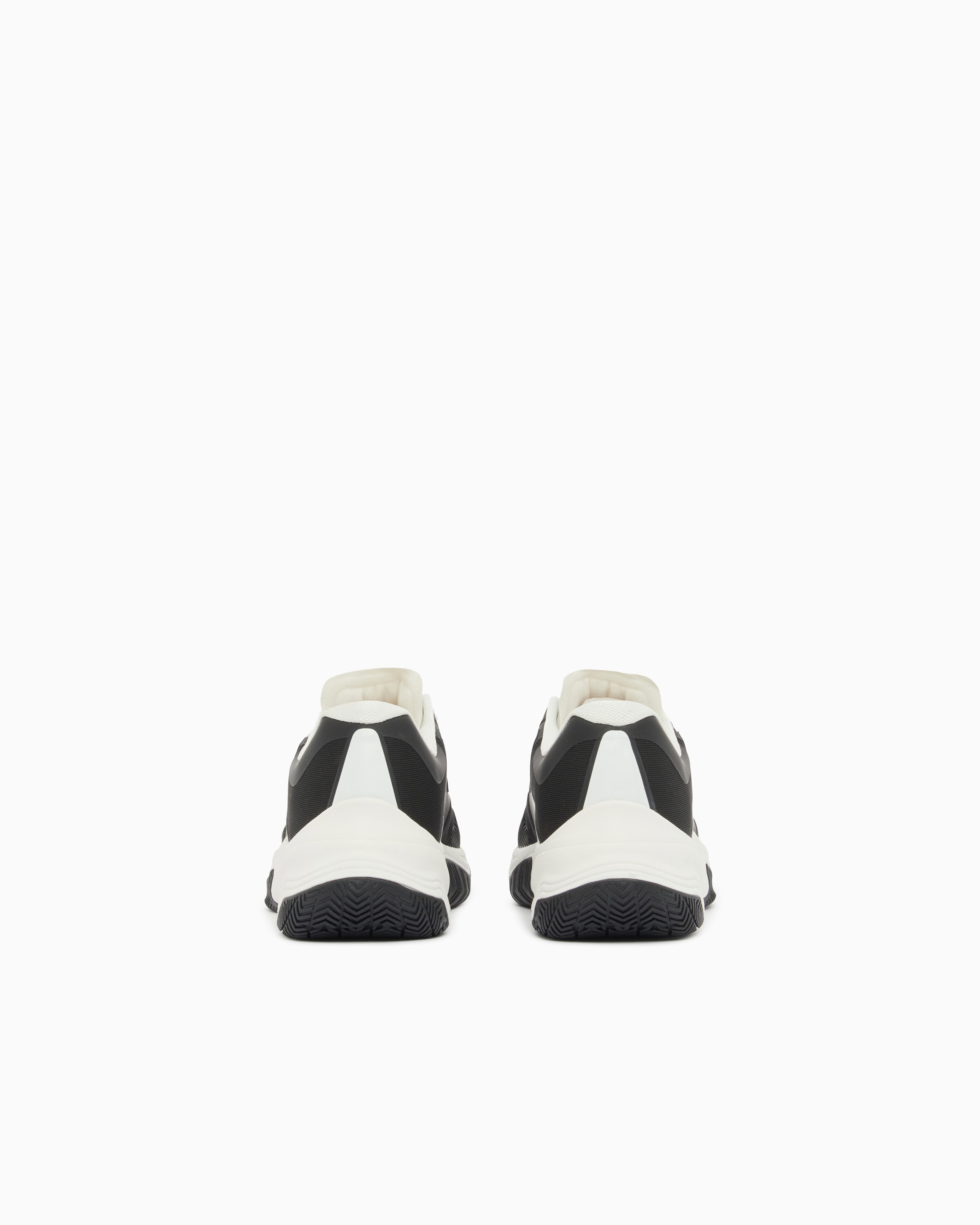 Ea7 Running Sneaker With A Breathable Mesh Upper New Padel Black