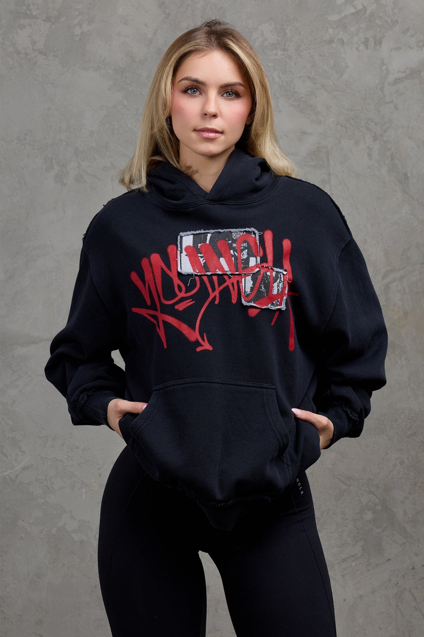 YoungLA W535 Scarlet hoodie Black