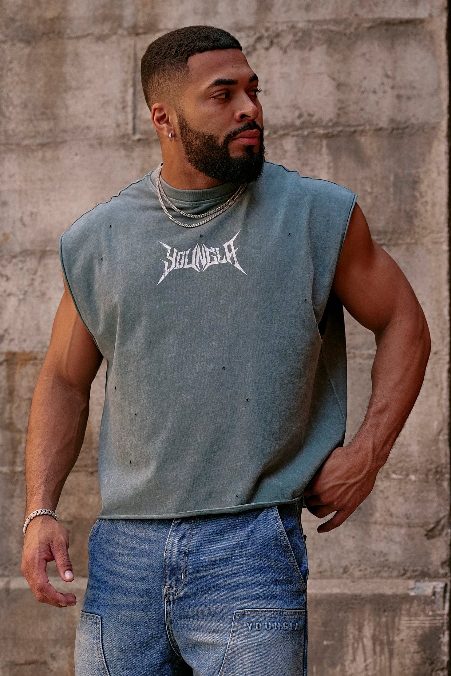 YoungLA 3049 - Essential Cut-Offs Teal Wash