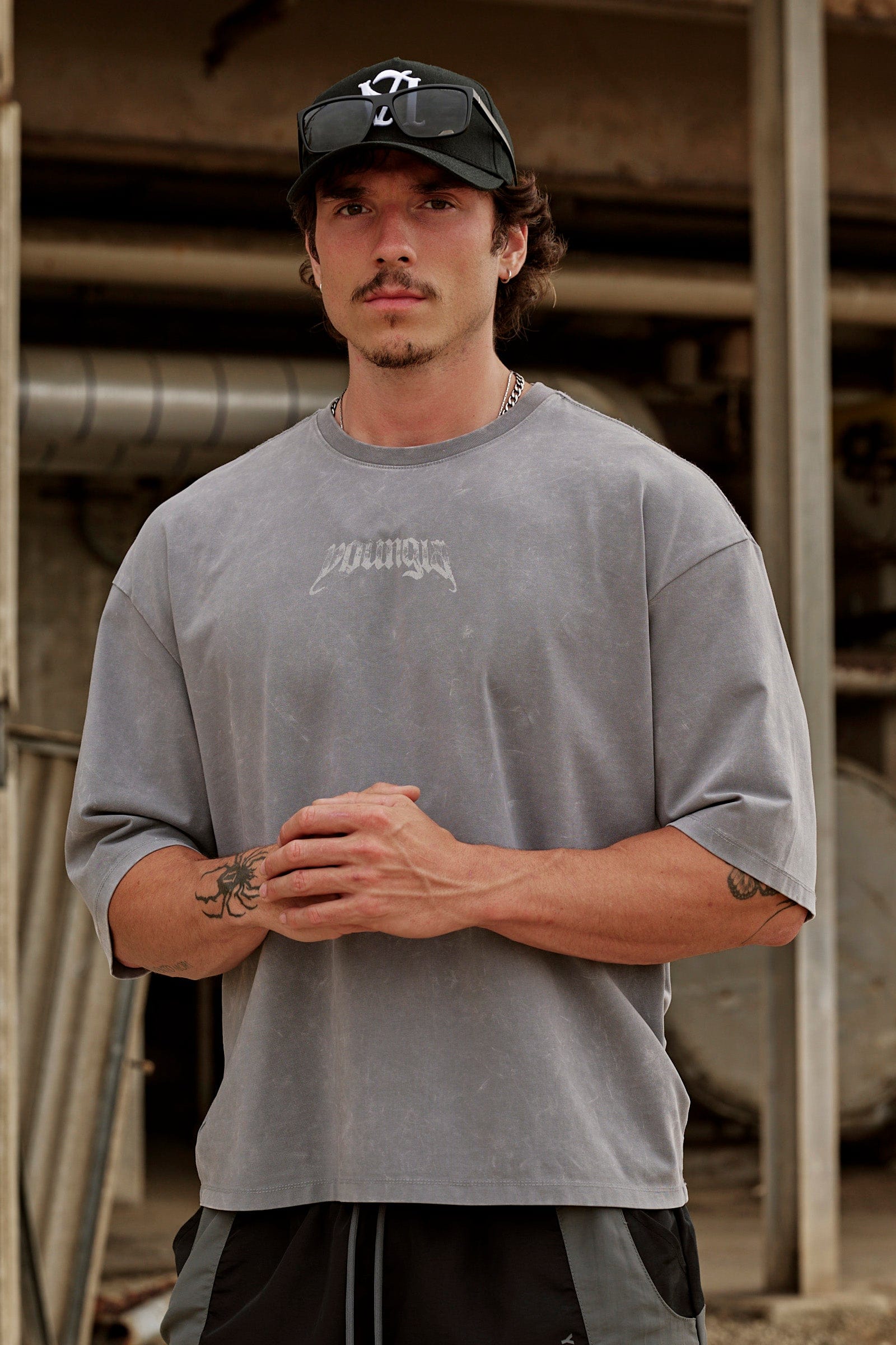 YoungLA 4005 - Galaxy Tees Light Grey Wash