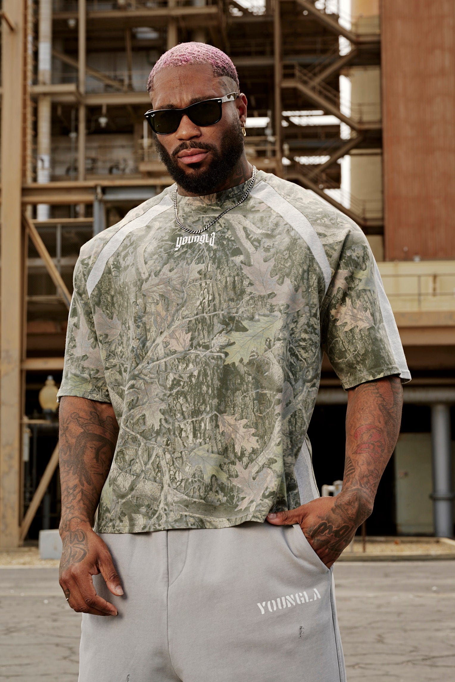 YoungLA 4104 - Stellar Tees Green Tree Camo