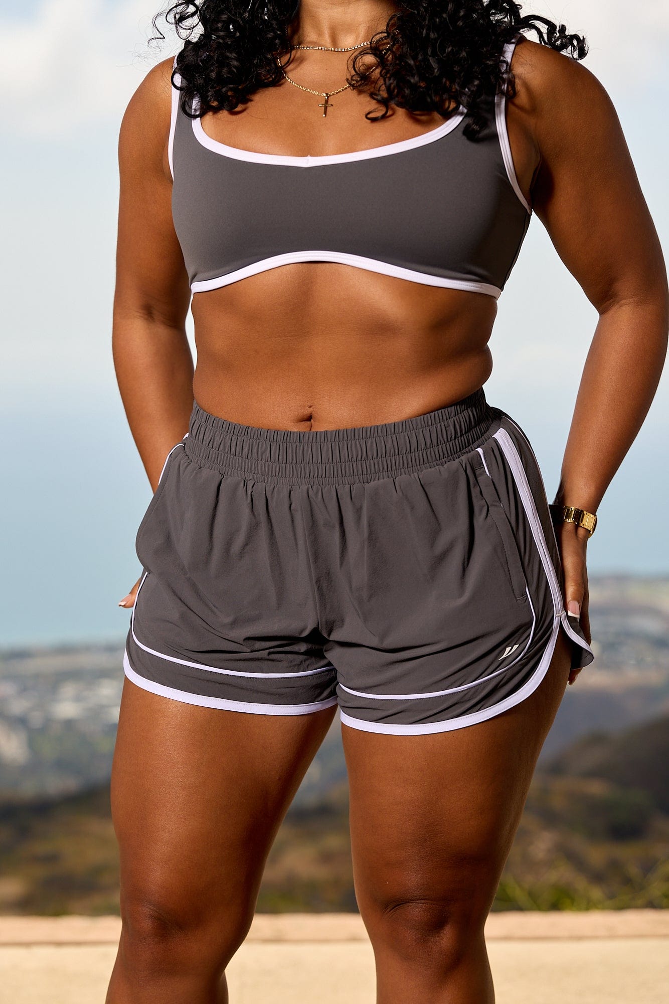 YoungLA W175 - Elevate Running Shorts Charcoal