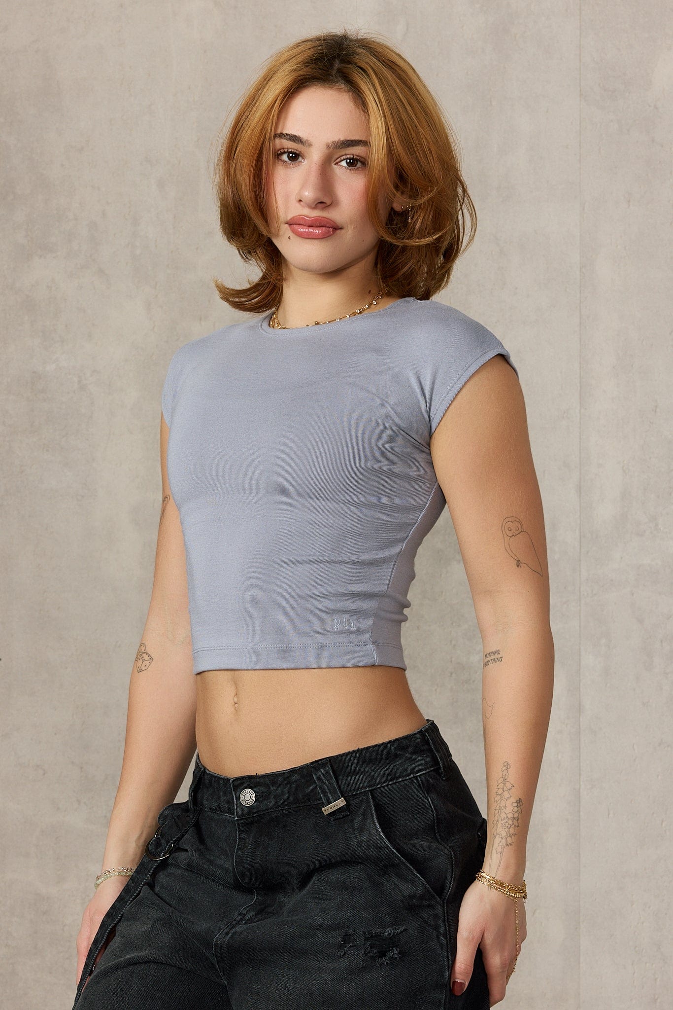 YoungLA W478 Irreplaceable Tee Dusty Blue