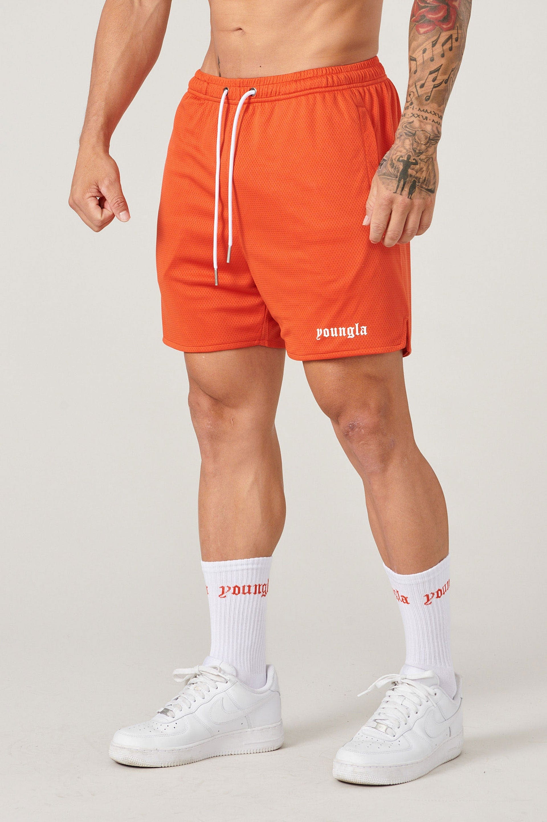 YoungLA 134 Game-Time Shorts & Socks Set Orange