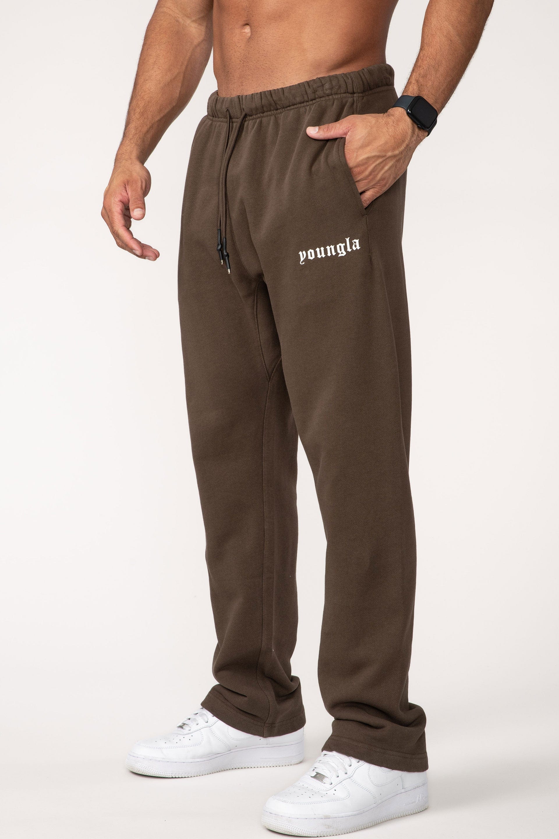 YoungLA 216 Eternal No Cuff Sweats Brown Wash