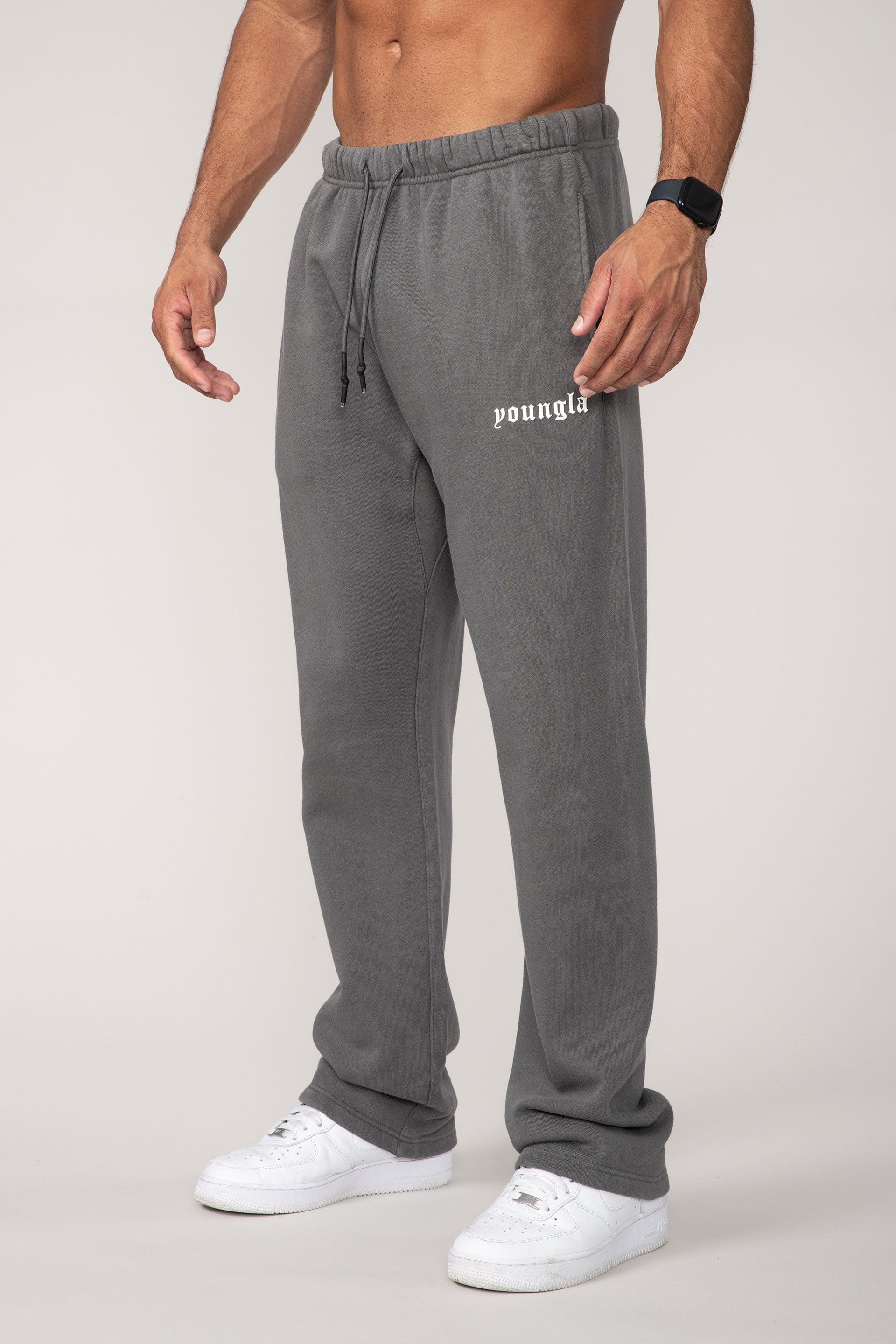 YoungLA 216 Eternal No Cuff Sweats Coal Wash