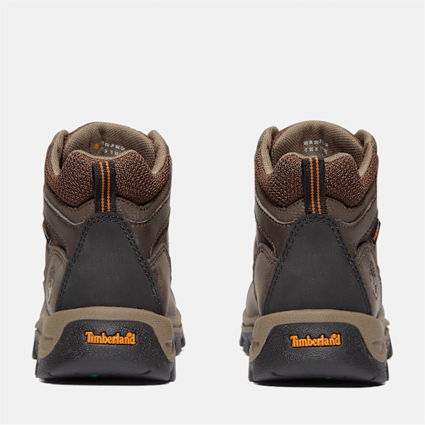 Timberland Youth Mt Maddsen Mid Waterproof Hiking Boot Dark Brown