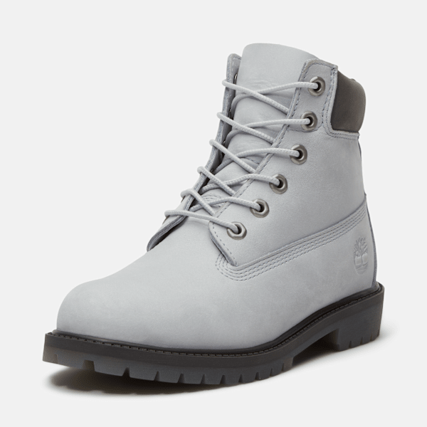 Youth Timberland Alpine Glacier 6-Inch Waterproof Boot Glacier Grey Nubuck