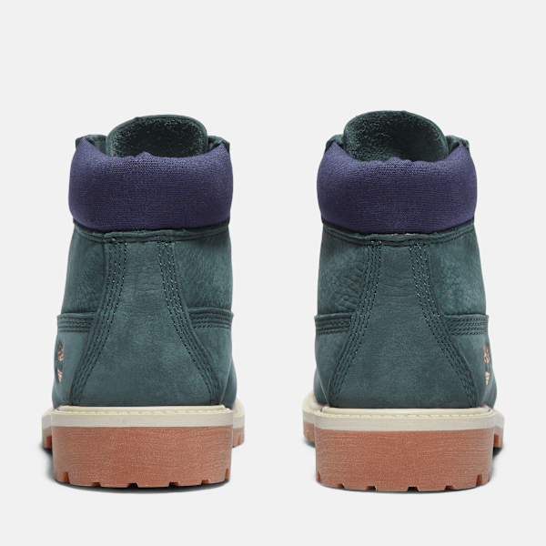 Youth Timberland Premium 6-Inch Waterproof Boot Dark Green Nubuck