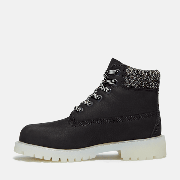 Youth Timberland Premium 6-Inch Waterproof Boot Black Nubuck