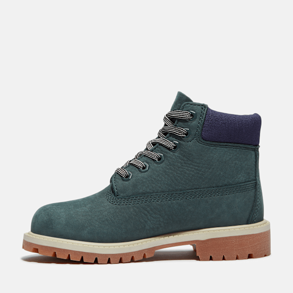 Youth Timberland Premium 6-Inch Waterproof Boot Dark Green Nubuck