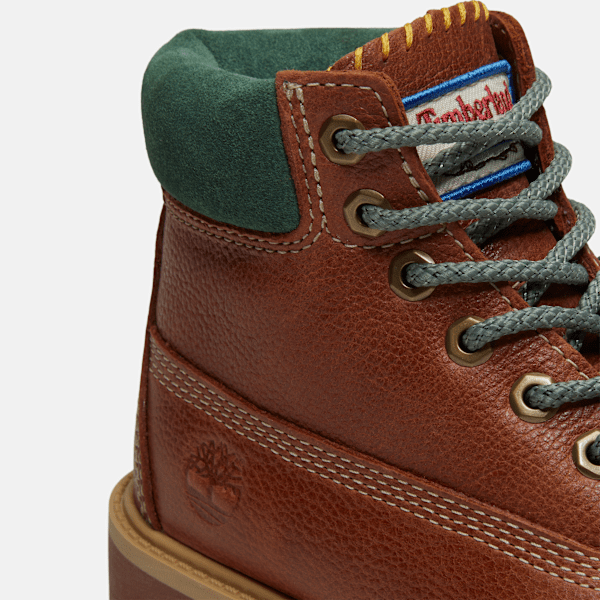 Youth Timberland Premium 6-Inch Waterproof Boot Rust Full-Grain