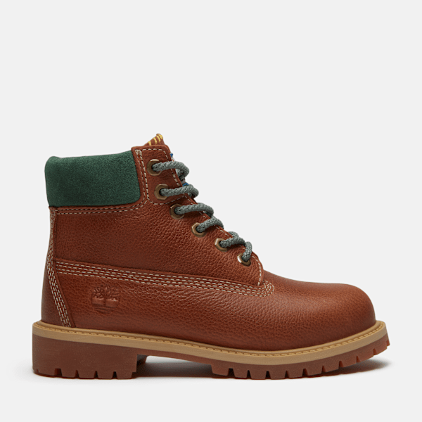 Youth Timberland Premium 6-Inch Waterproof Boot Rust Full-Grain