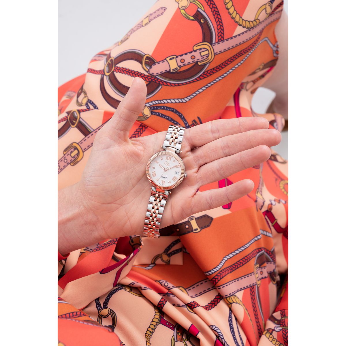 Gc Sport Chic White Round Dial Quartz Women Watch Z01003L1MF