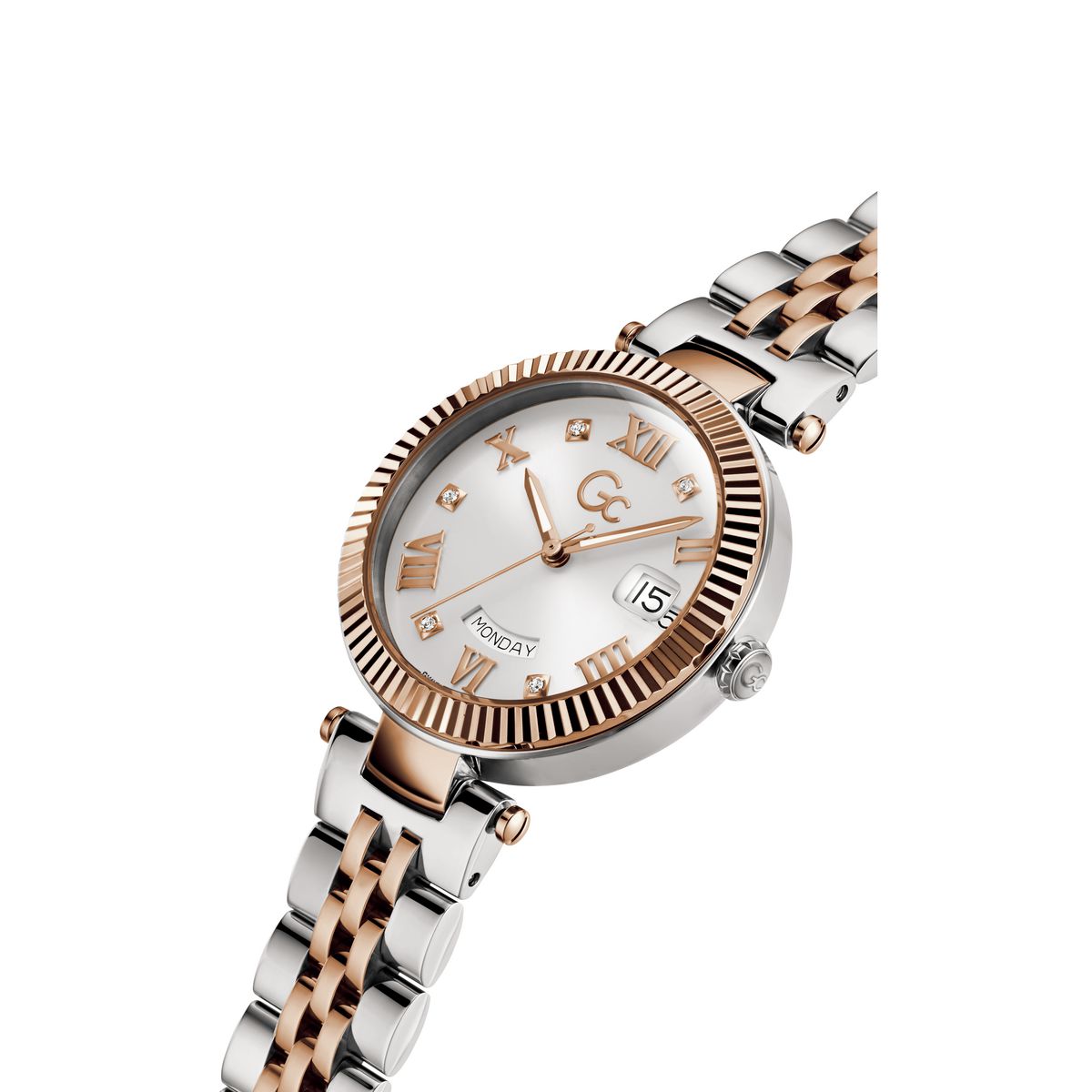 Gc Sport Chic White Round Dial Quartz Women Watch Z01003L1MF