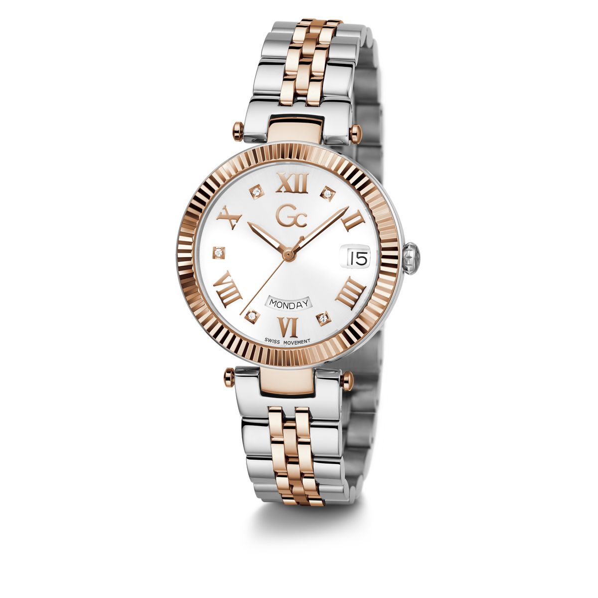 Gc Sport Chic White Round Dial Quartz Women Watch Z01003L1MF