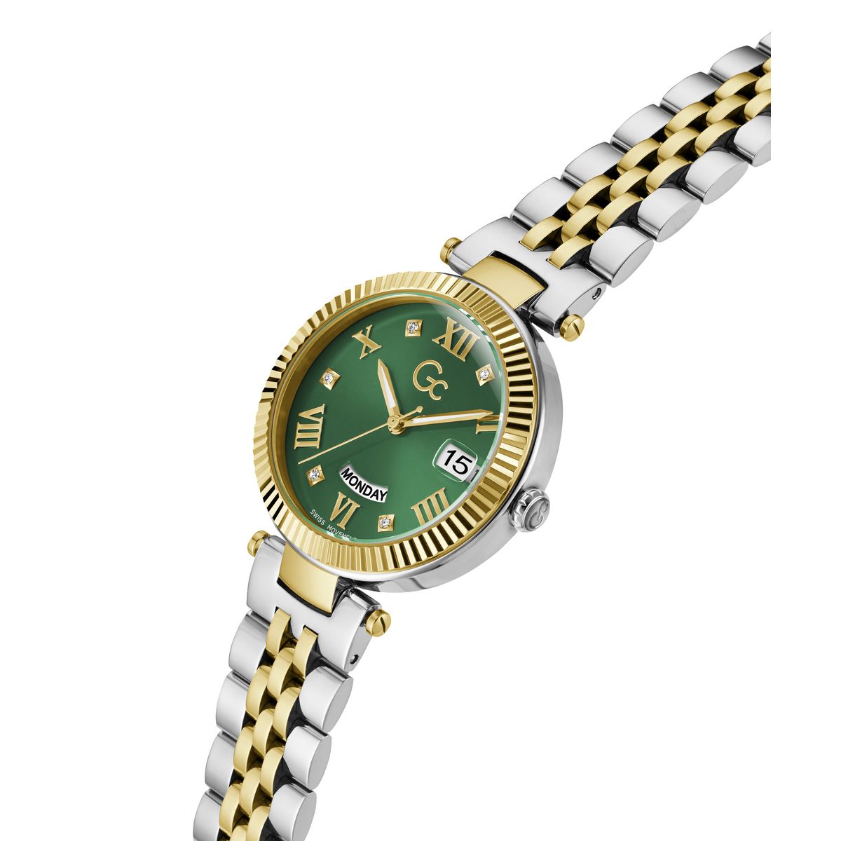 Gc Flair Green Round Dial Quartz Analog Women Watch Z01019L9MF