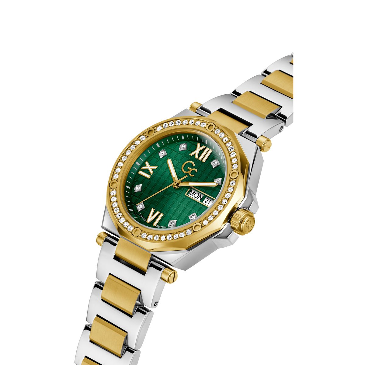 Gc Sport Chic Green Round Dial Quartz Women Watch Z20004L9MF