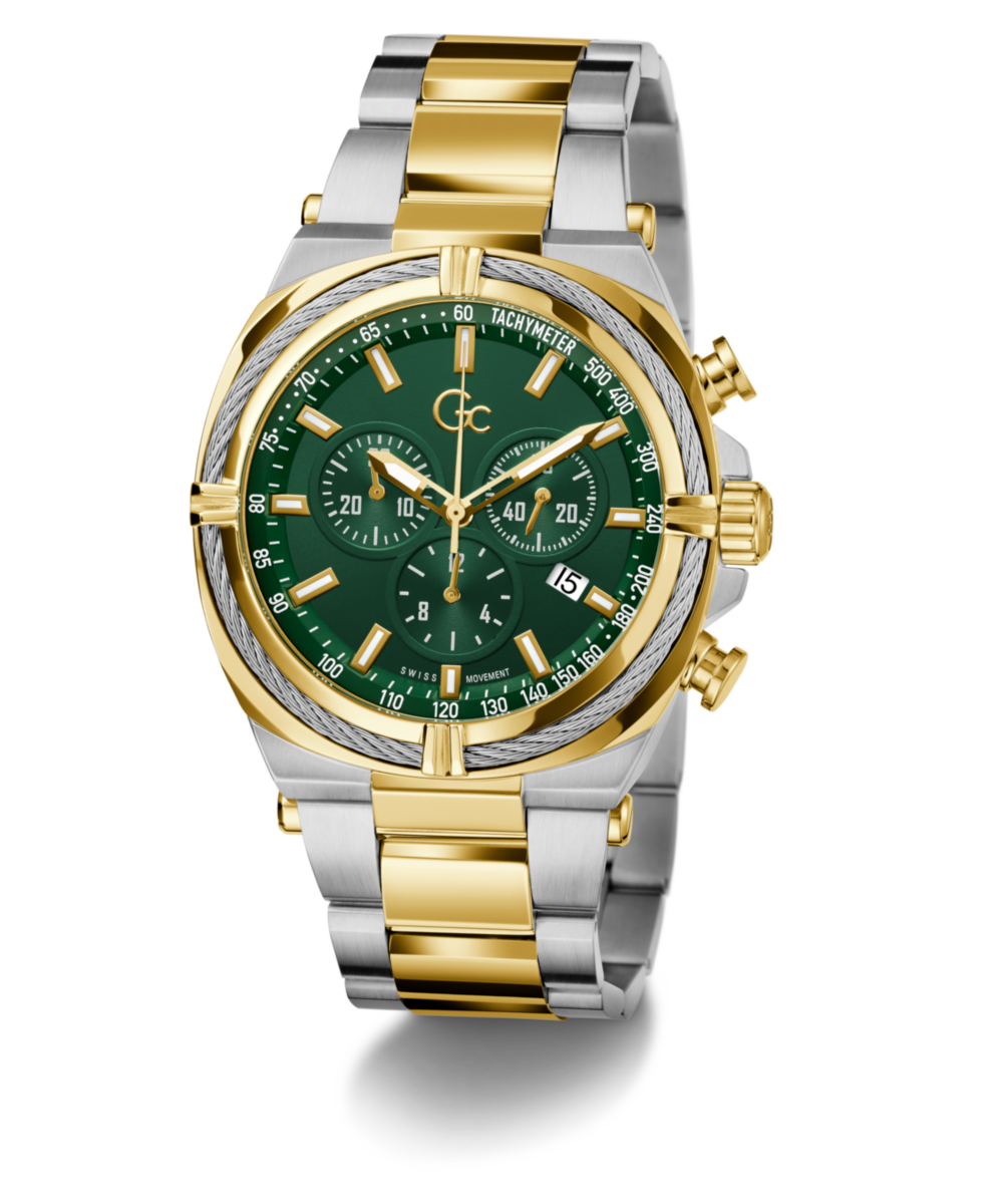 Gc Ironclass Green Round Quartz Men Watch Z32005G9
