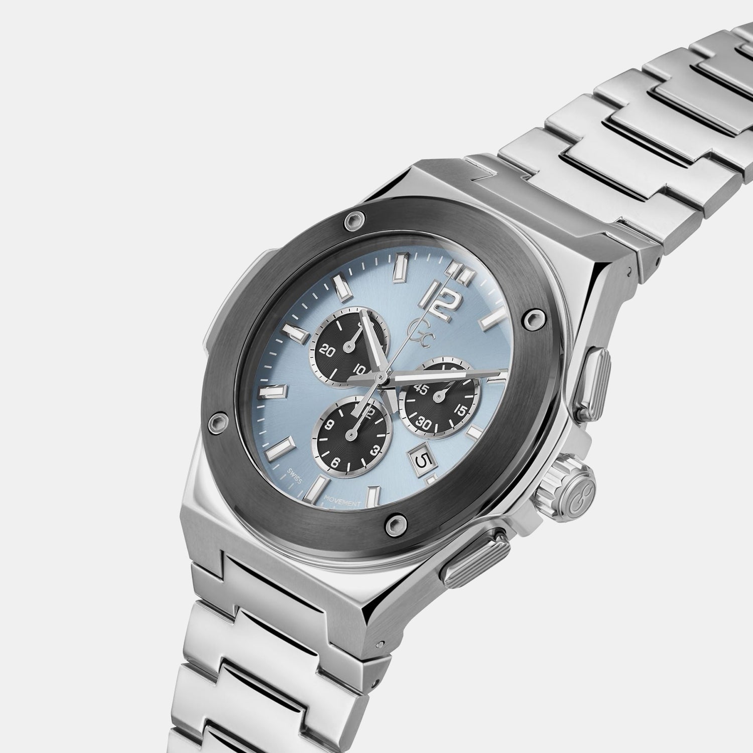 Guess Men Quartz Blue Dial Analog Stainless Steel Watch Z33001G7Mf
