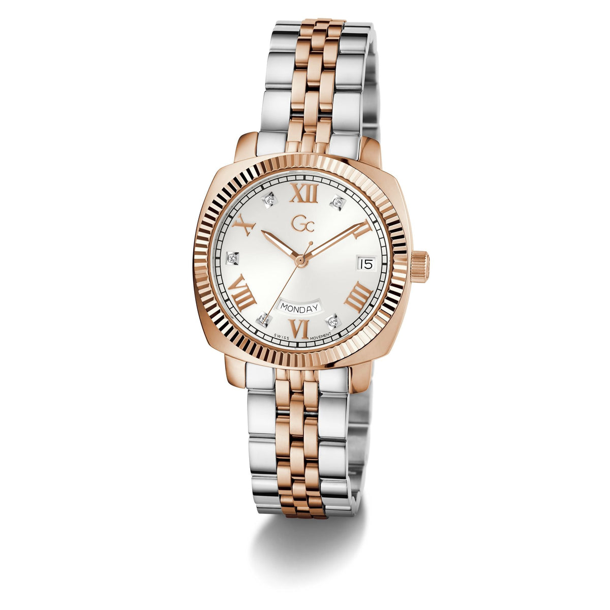 Gc Flair White Rose Gold Dial Quartz Analog Women Watch Z44003L1MF