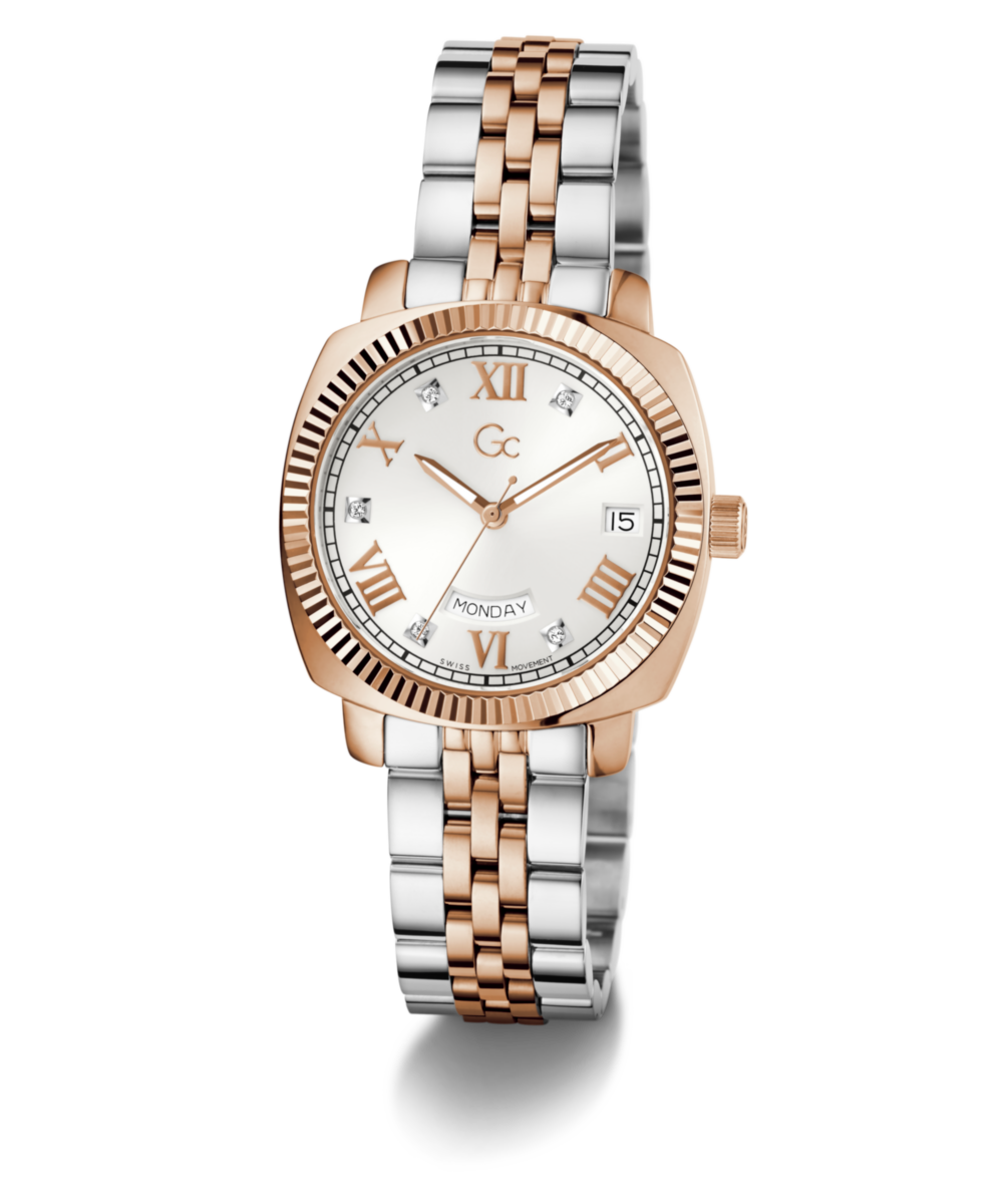 Gc Flair White Rose Gold Dial Quartz Analog Women Watch Z44003L1MF