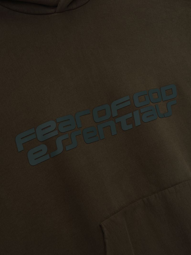 Essentials Heavy Fleece 90S Hoodie Brown