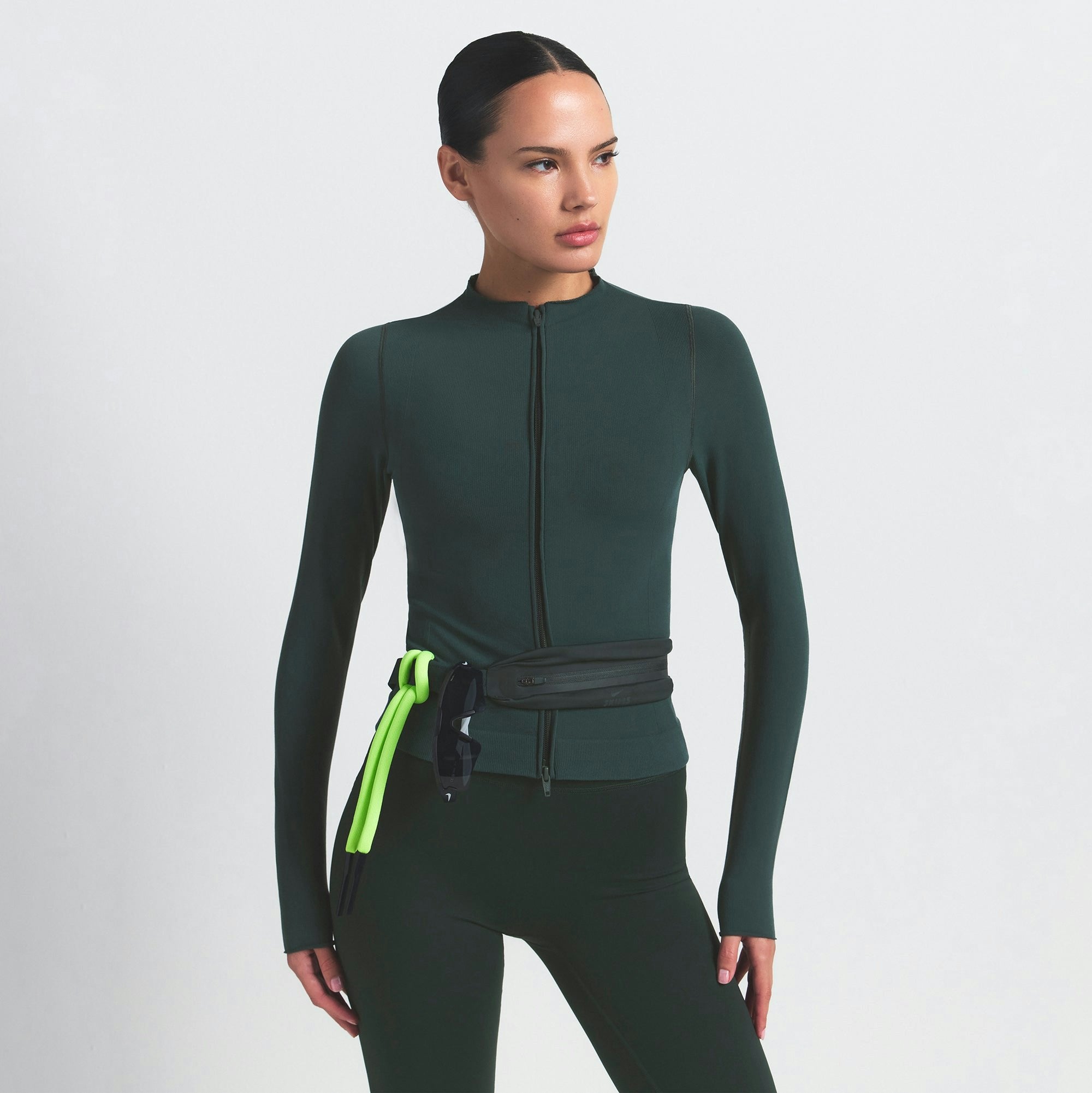 Skims Nikeskims Vintage Seamless Full Zip Jacket Dark Teal