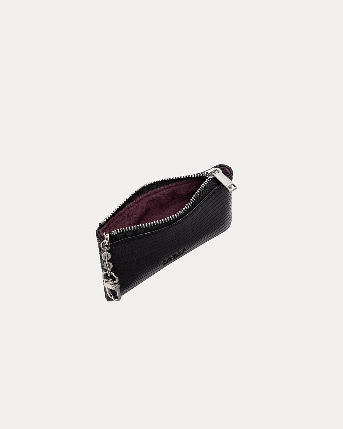 Freja Zip Pouch 5 Black Lizard