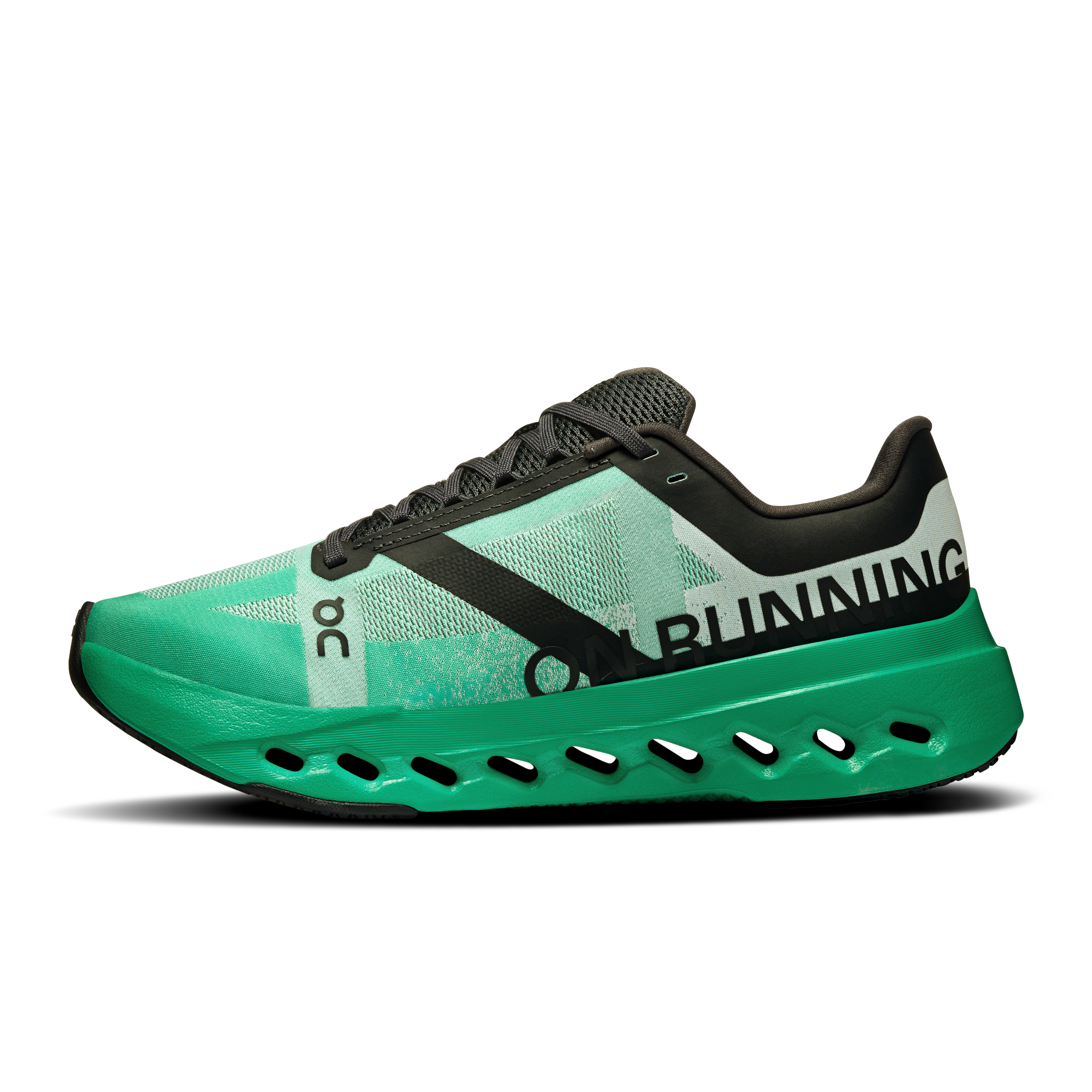 on running cloudsurfer next mint black (women's)