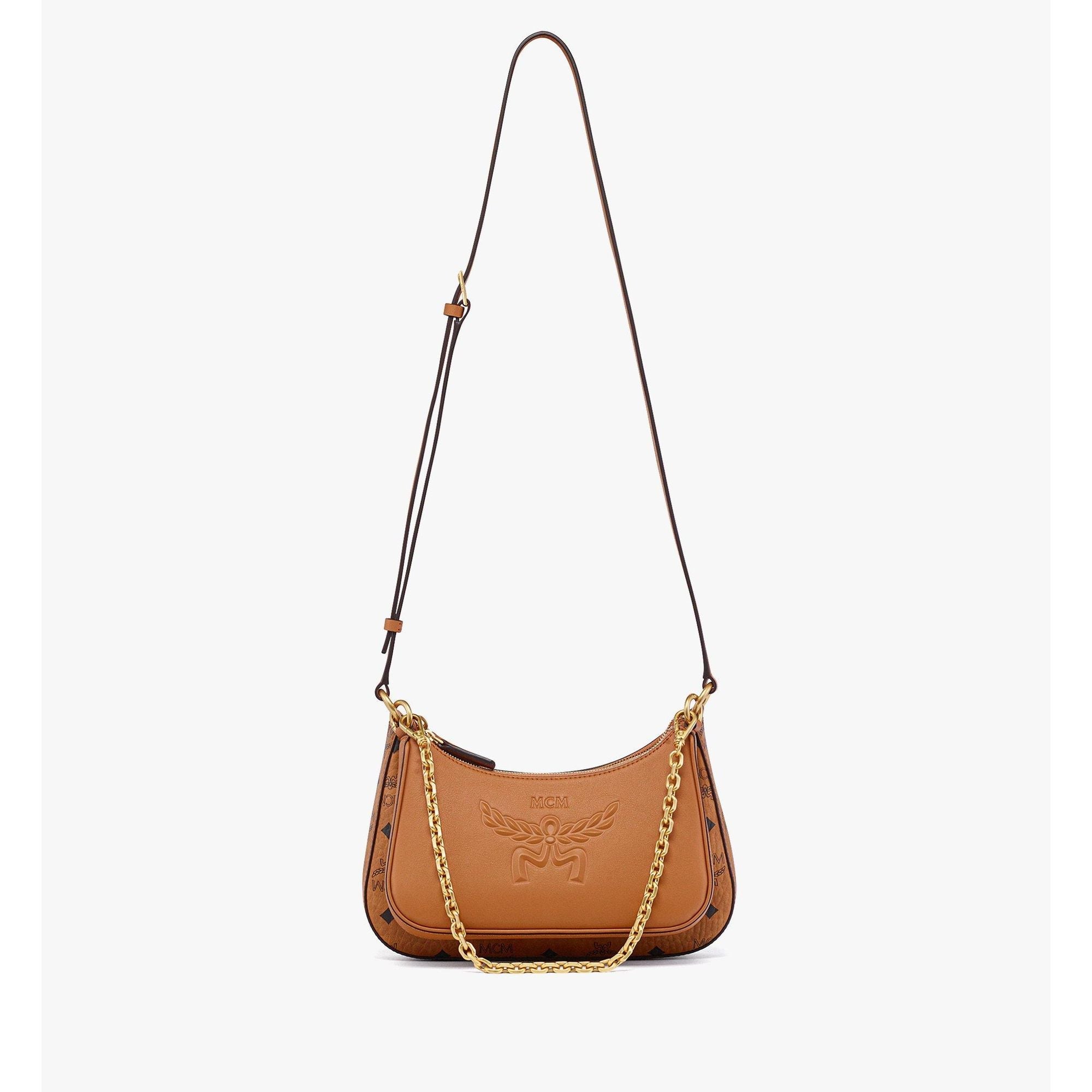 MCM Small Aren Duo Hobo in Visetos