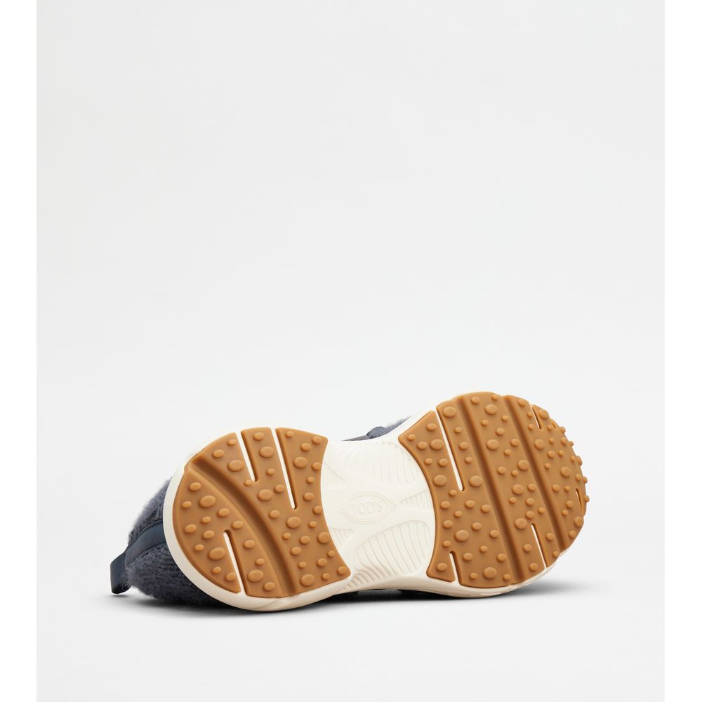 Tods Kate Slip-On Sneakers In Fabric Blue Womens