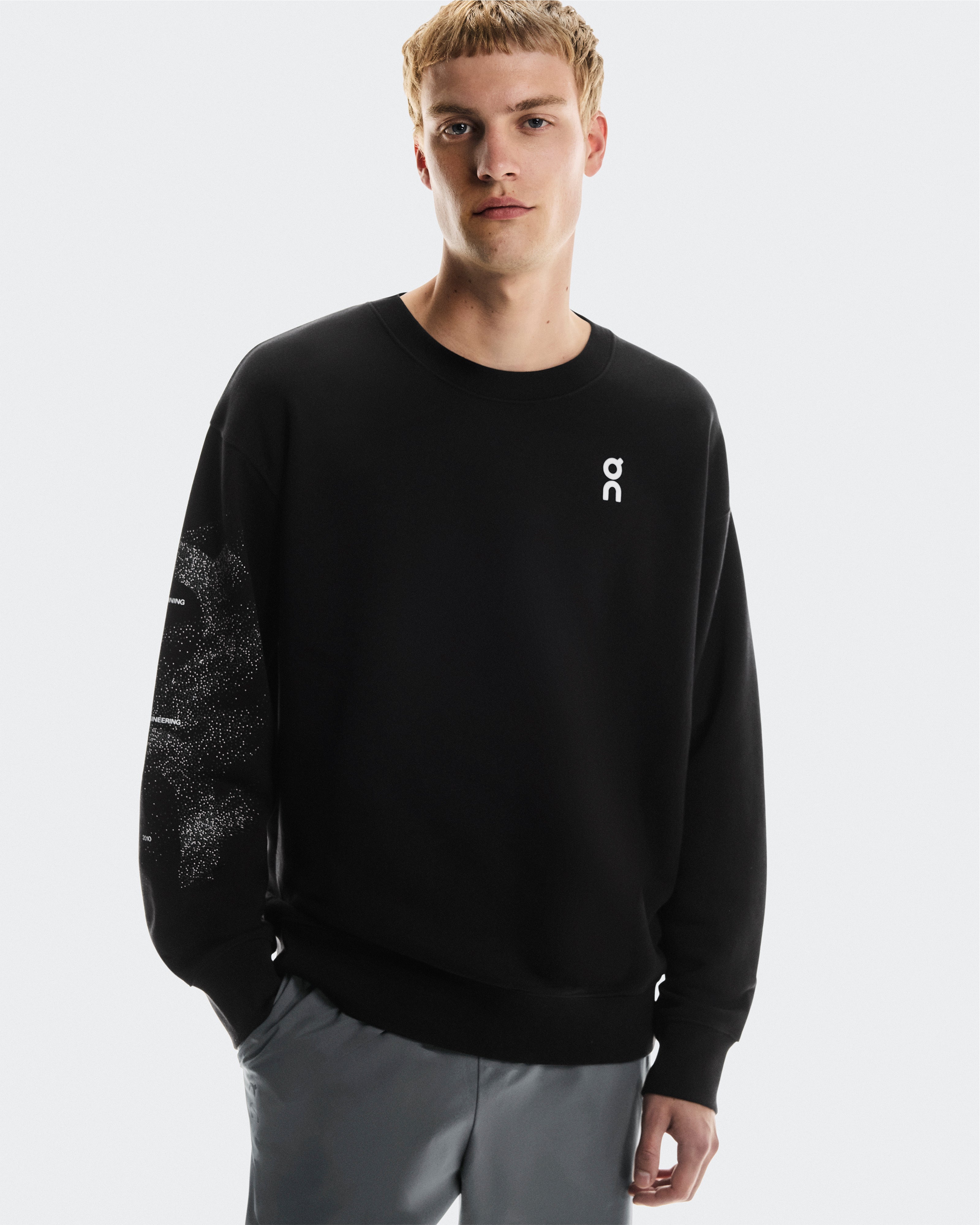 On Club Crew Graphic Black | Olive
