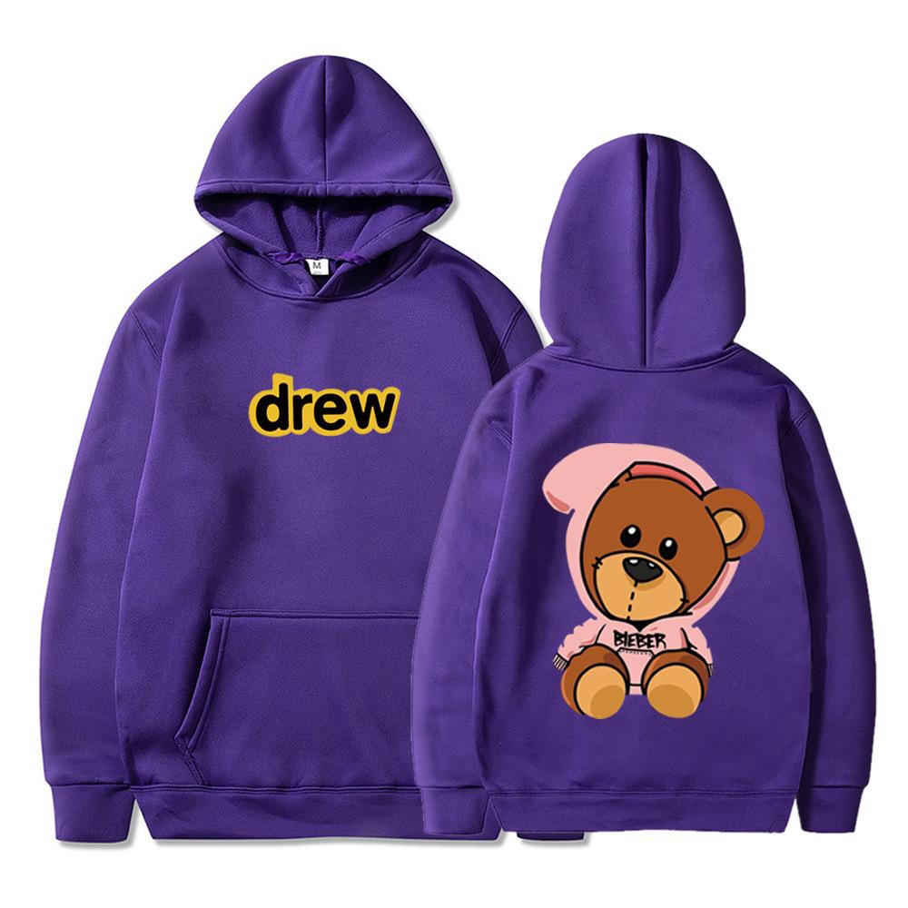 Drew House Bear Purple Hoodie