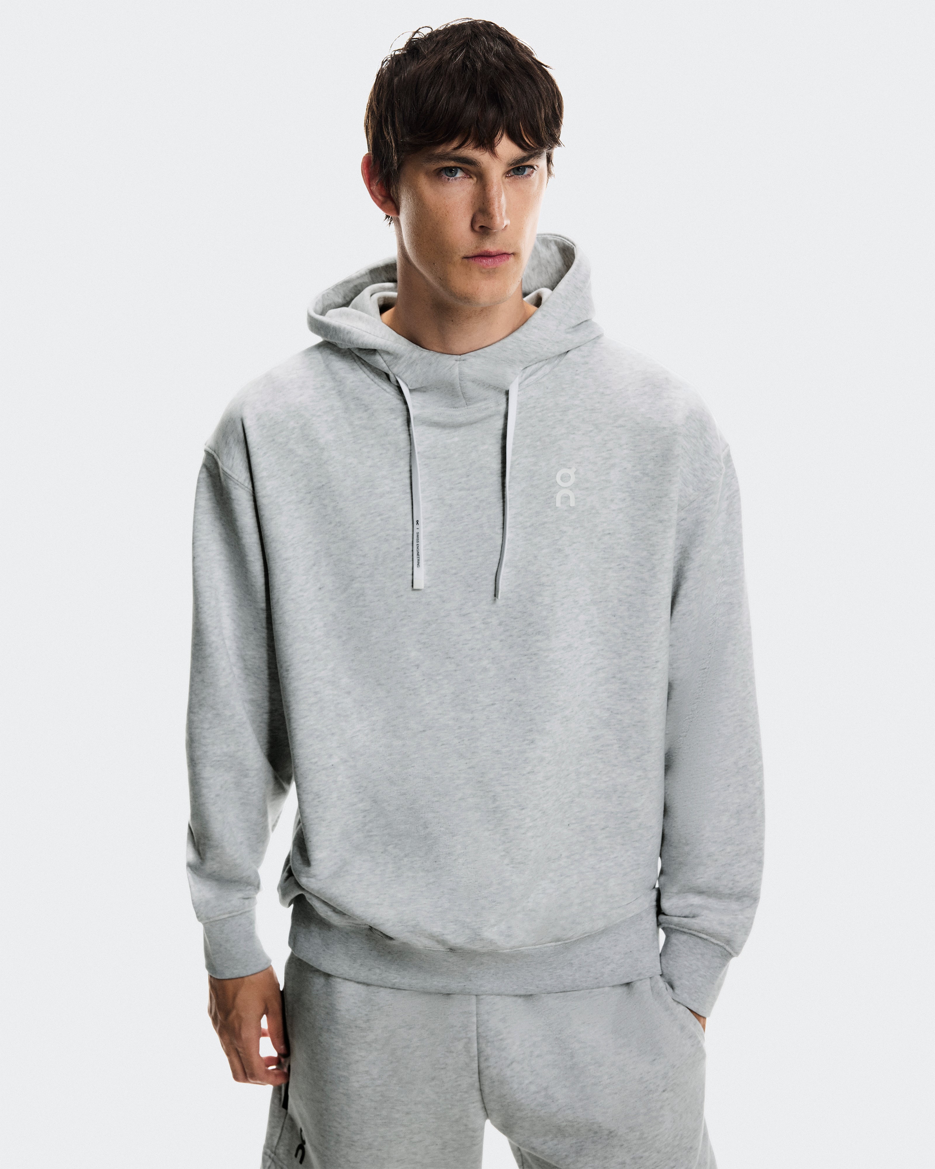 On Club Hoodie Smash Grey Heather